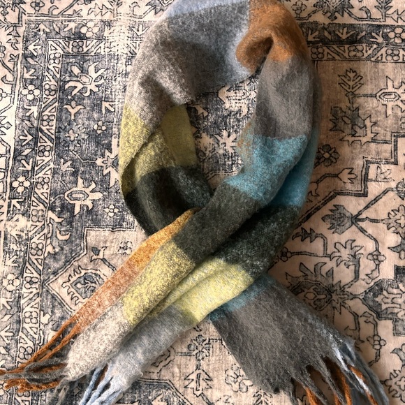 Accessories - Multicolor Plaid Wool Scarf